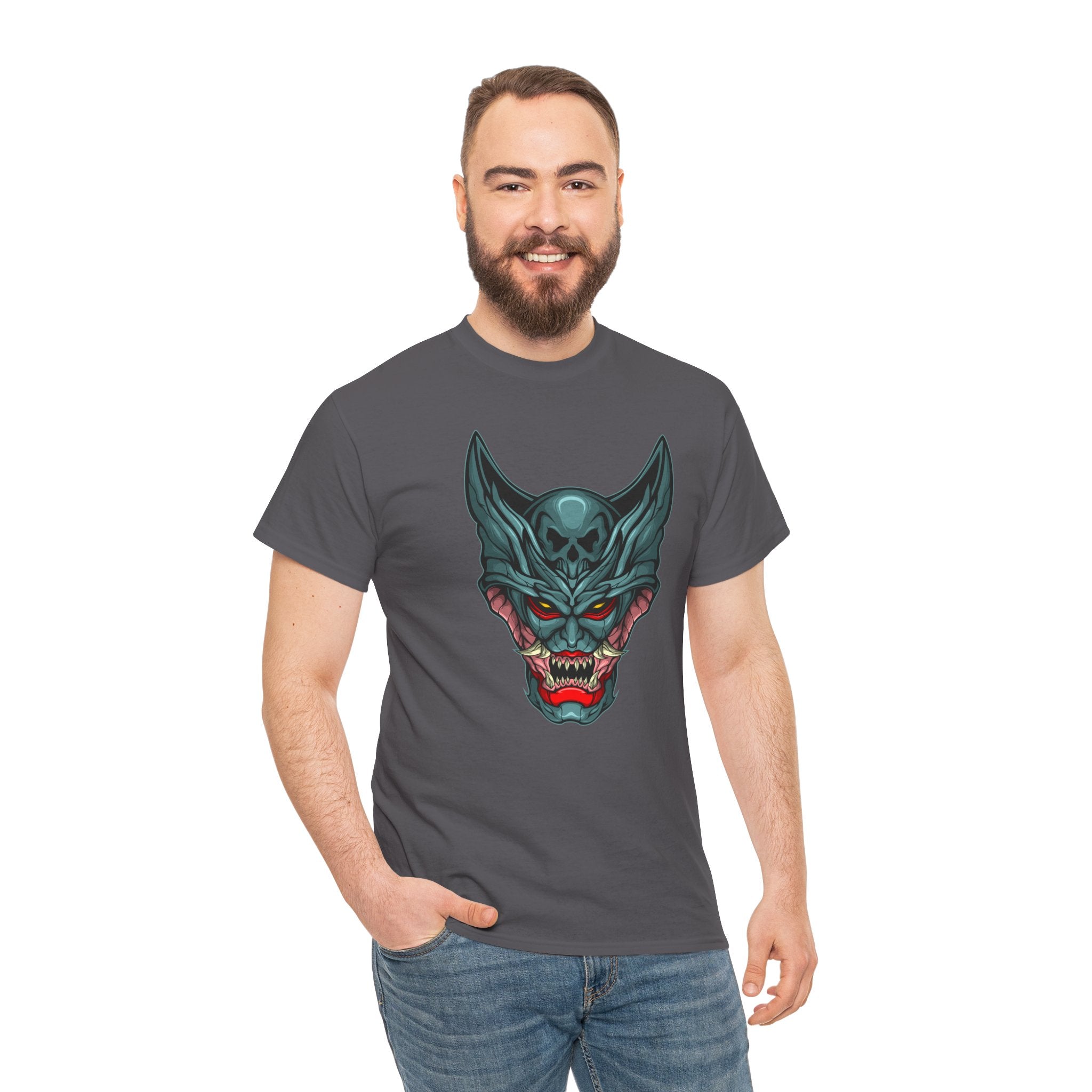 Demonic Bat Mask Graphic Tee