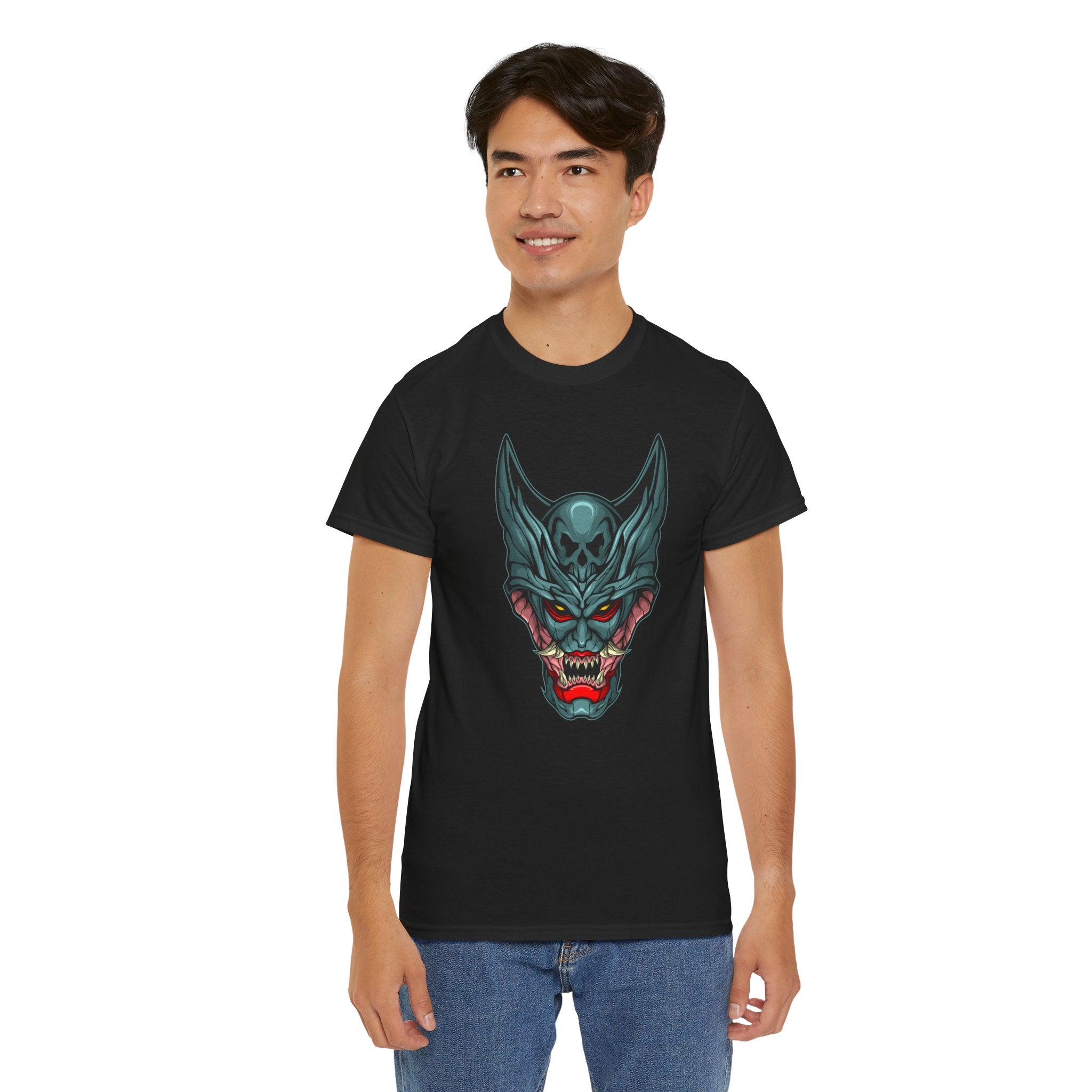 Demonic Bat Mask Graphic Tee