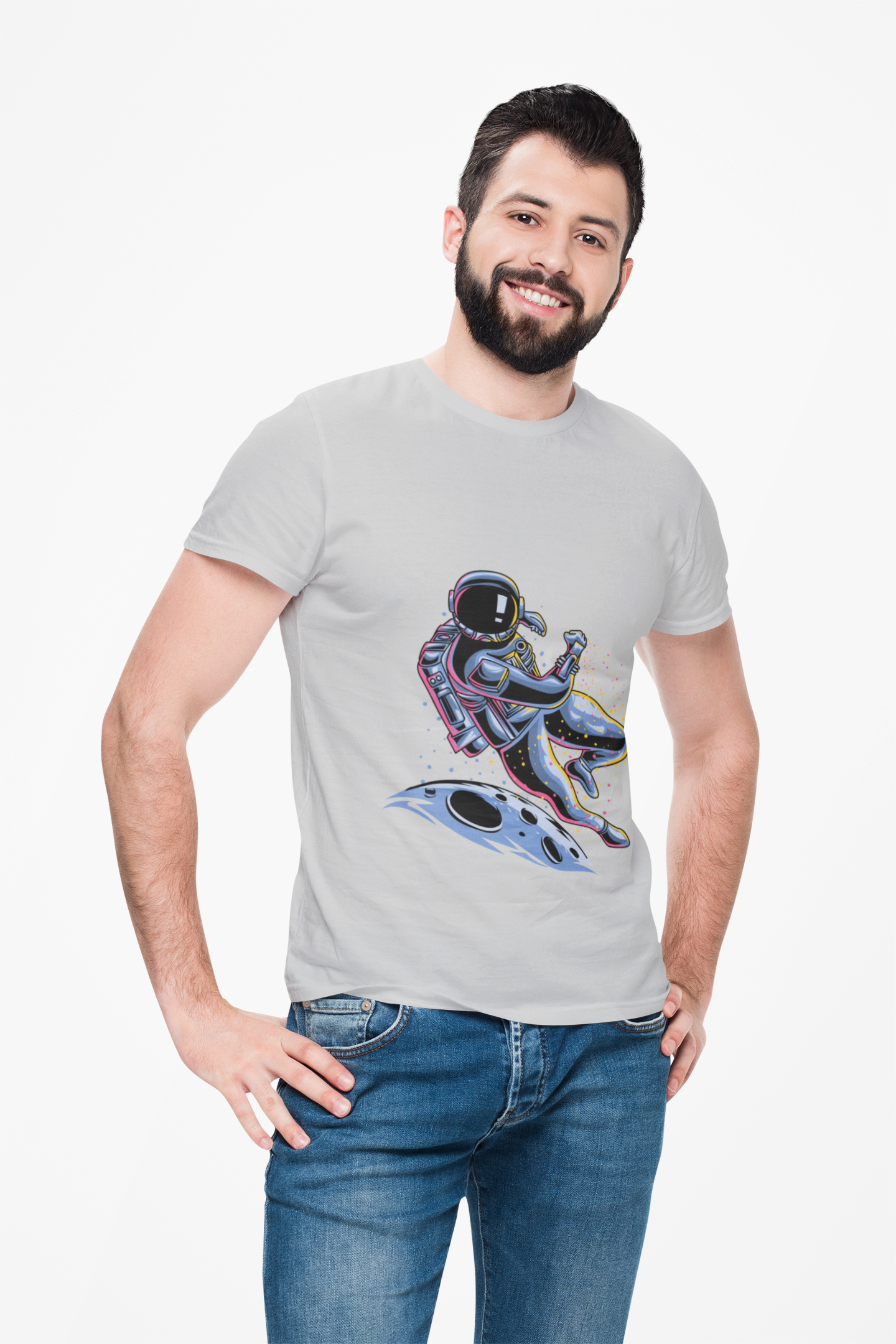 Astronaut Surfing Graphic Tee