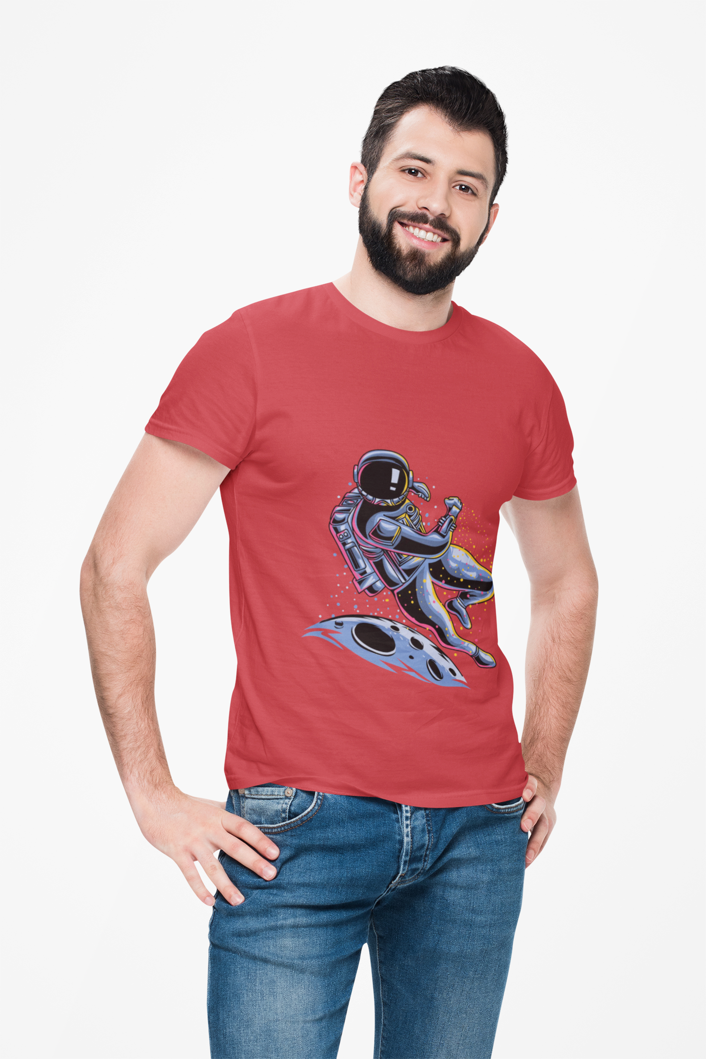 Astronaut Surfing Graphic Tee