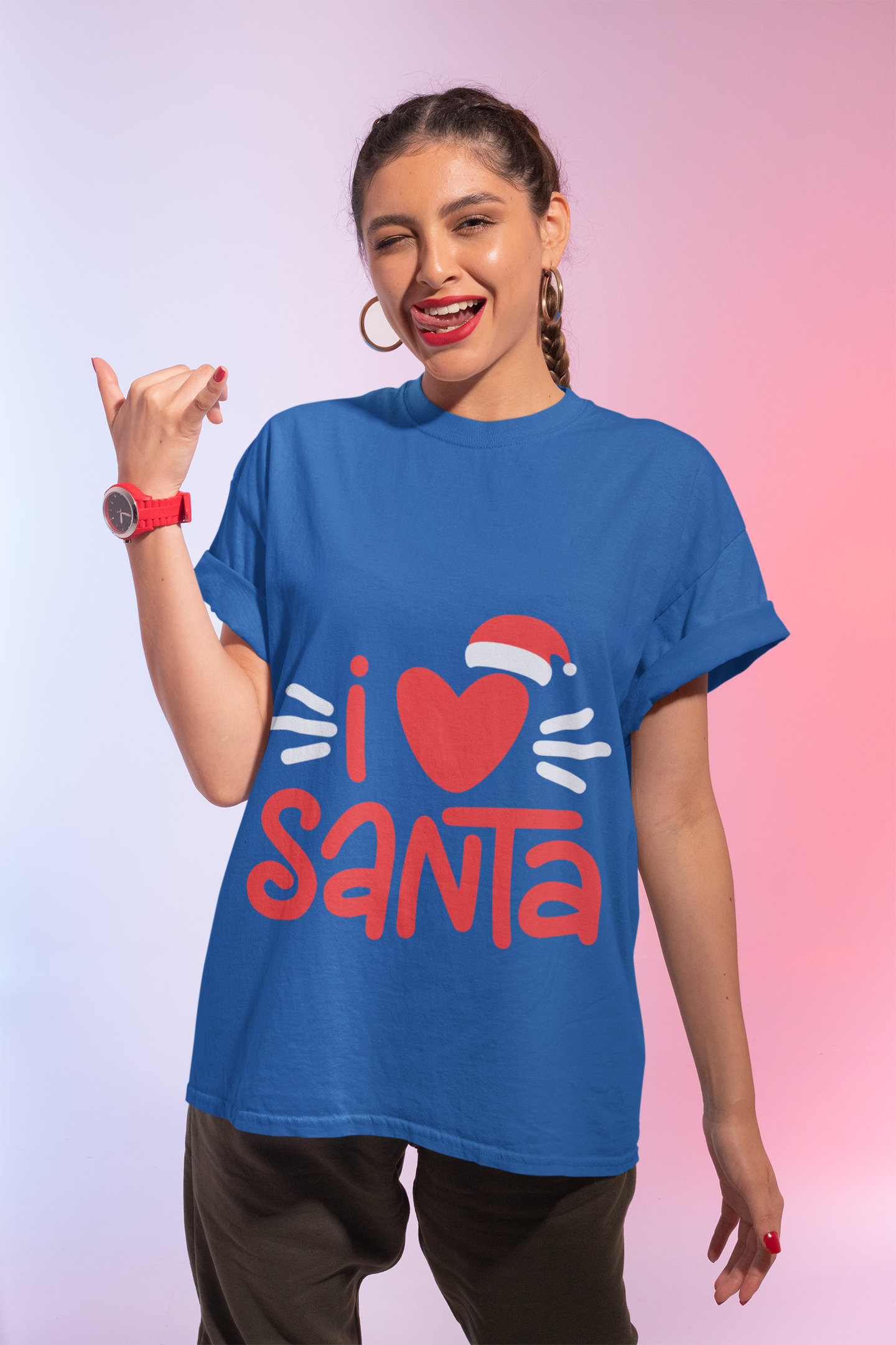 Santa Hat Christmas Tee