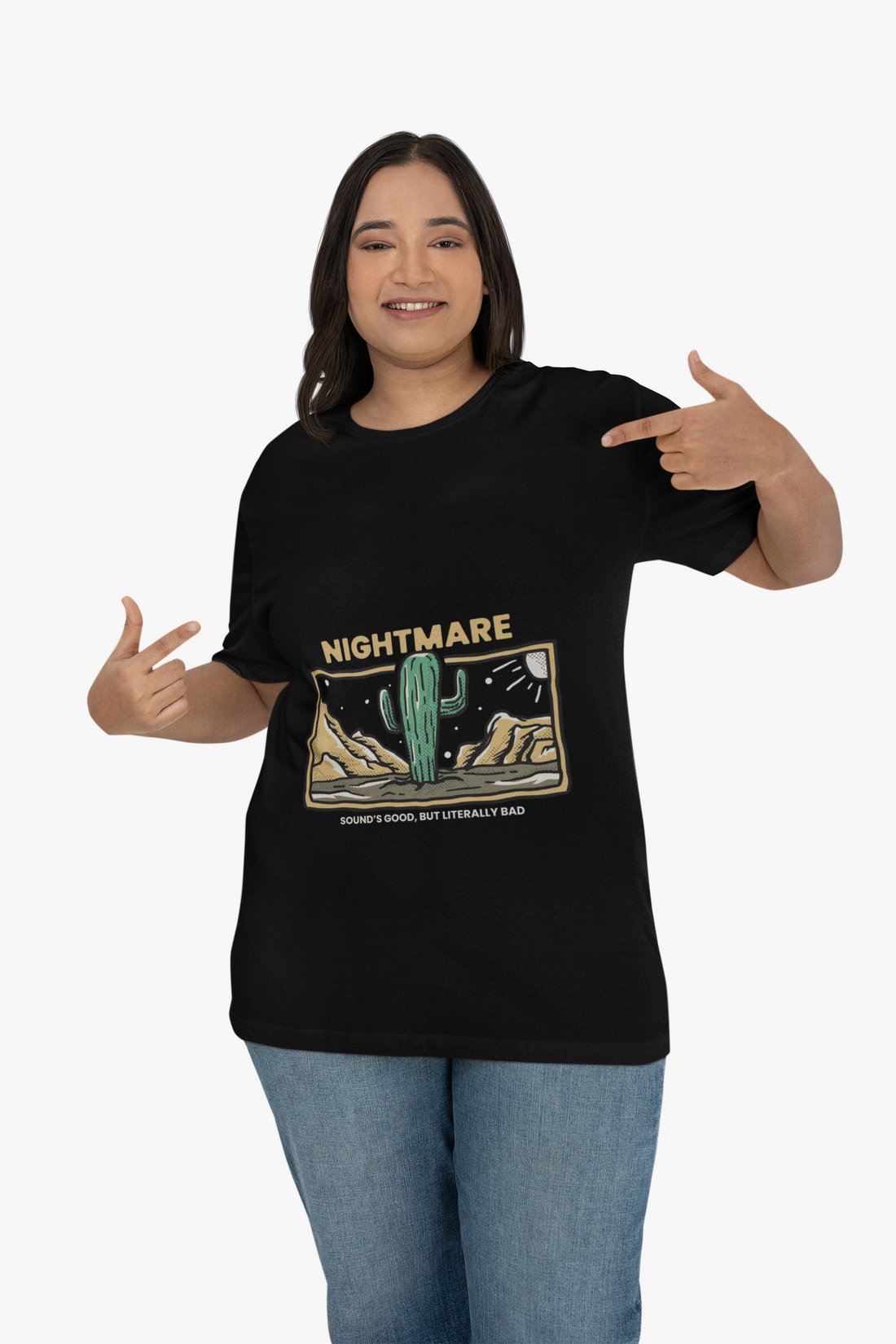 Nightmare Desert Cactus Graphic Tee