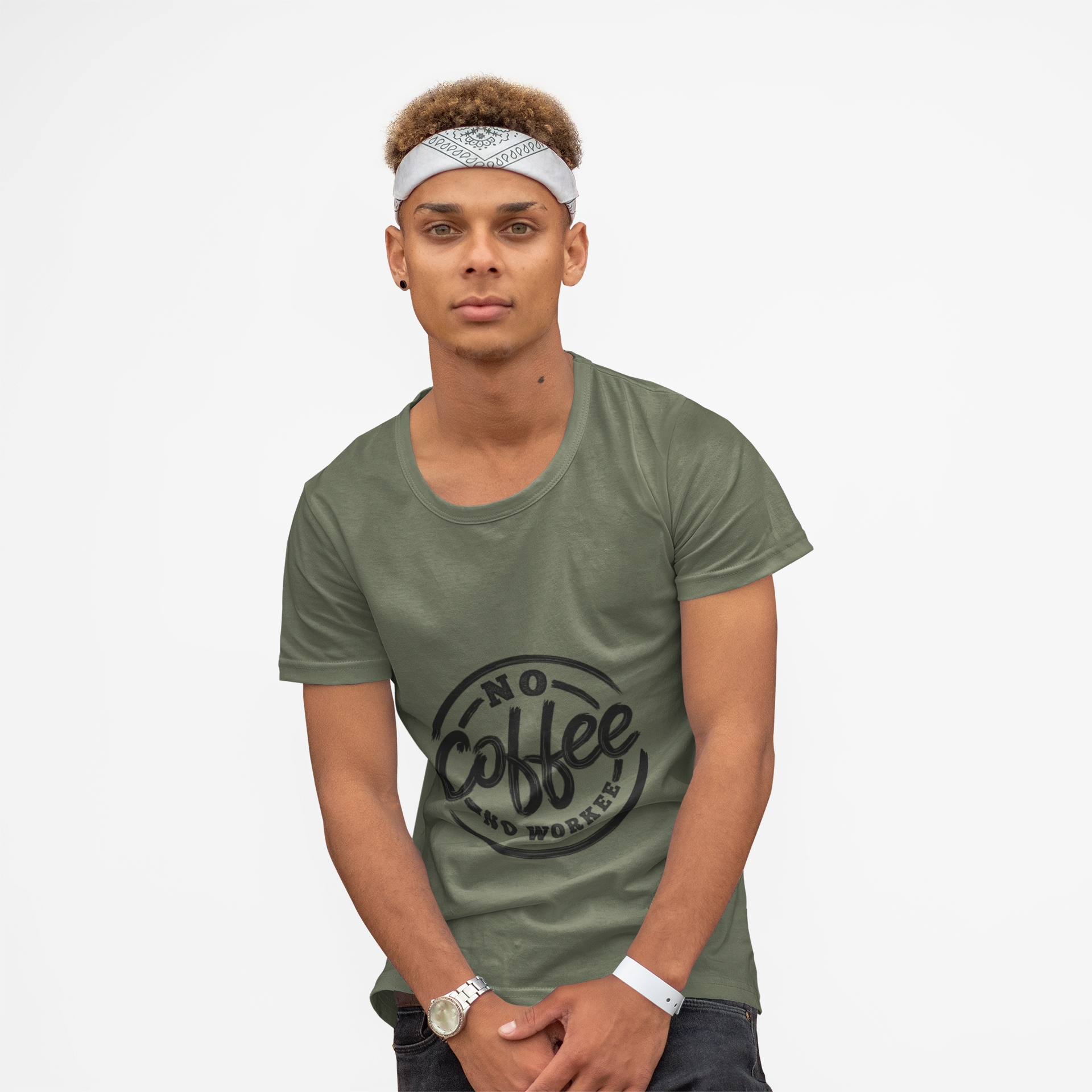 No Coffee No Workee Casual Graphic Tee