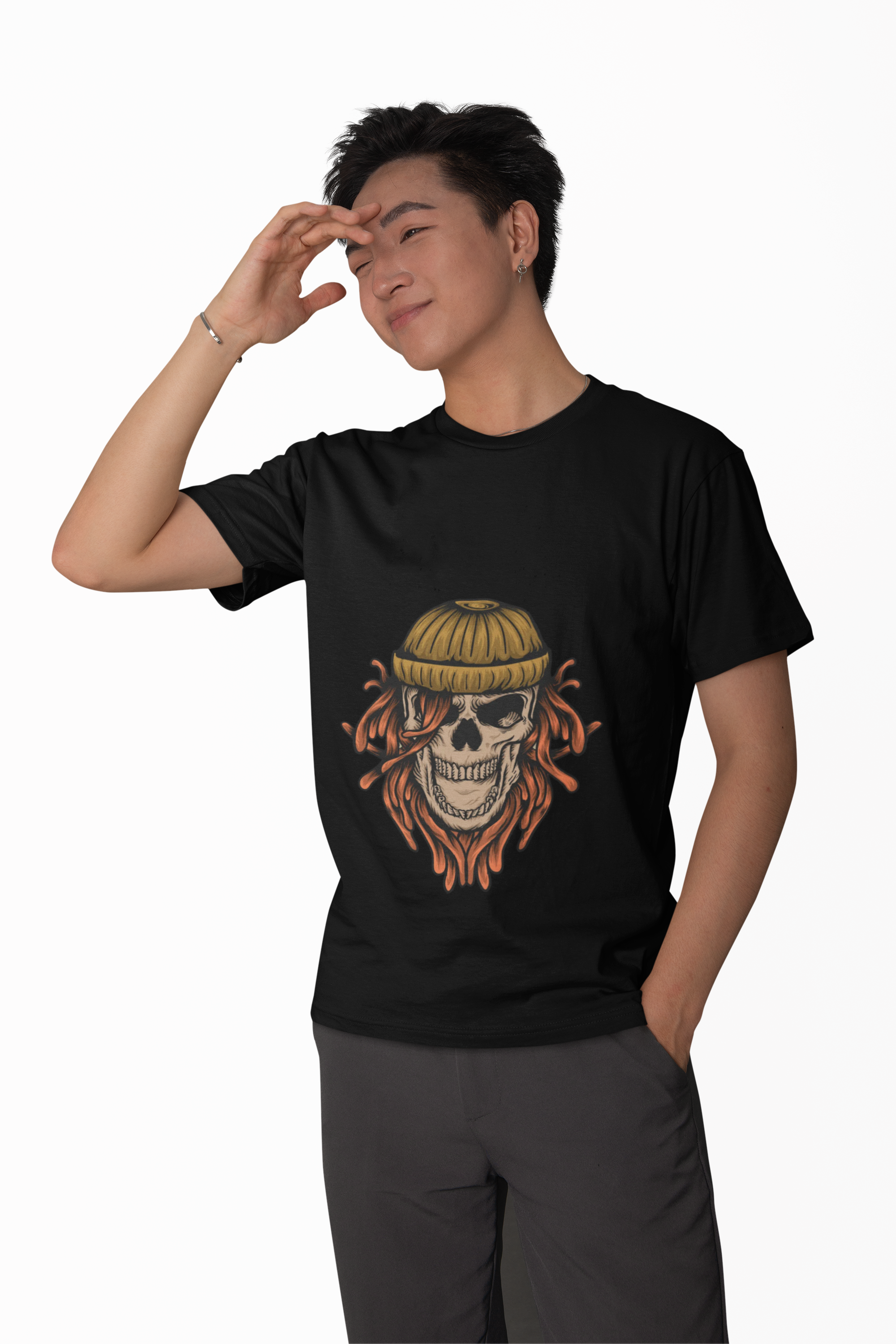 Nautical Pirate Skull Graphic Tee