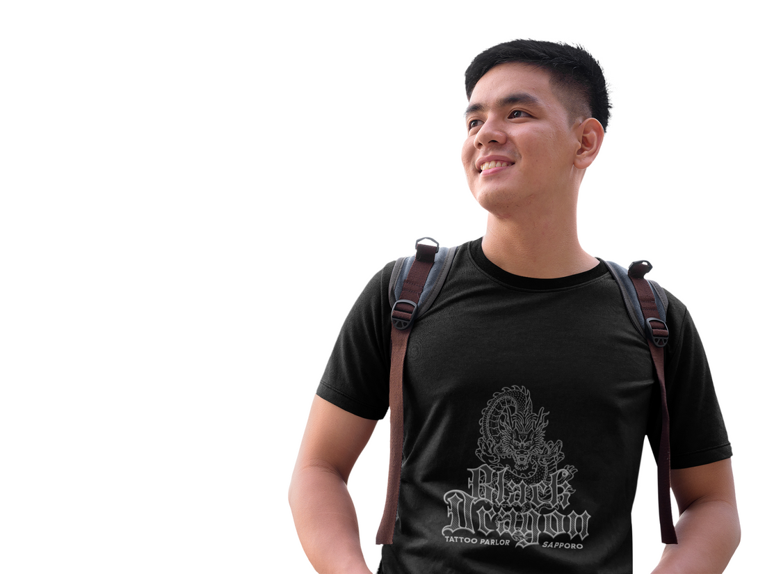 Black Dragon Gothic Tattoo Style Tee