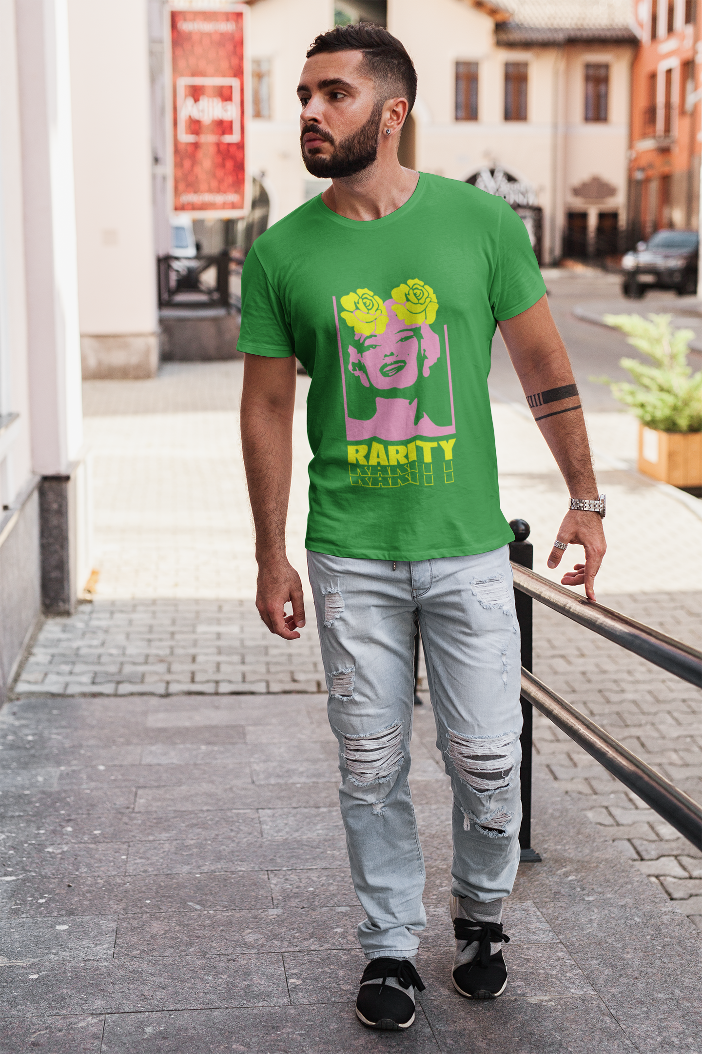 Rarity'Neon Floral Graphic Tee