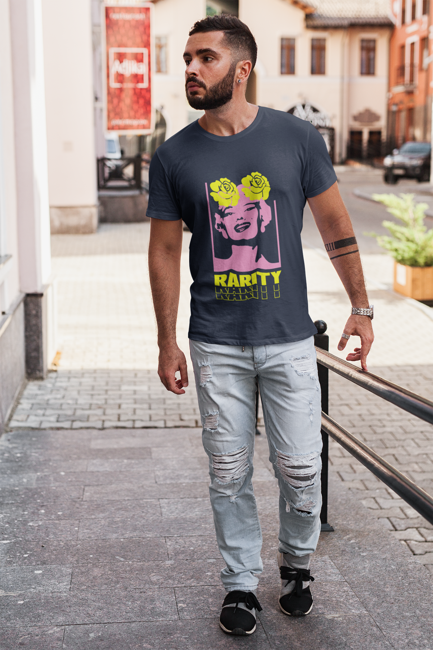 Rarity'Neon Floral Graphic Tee