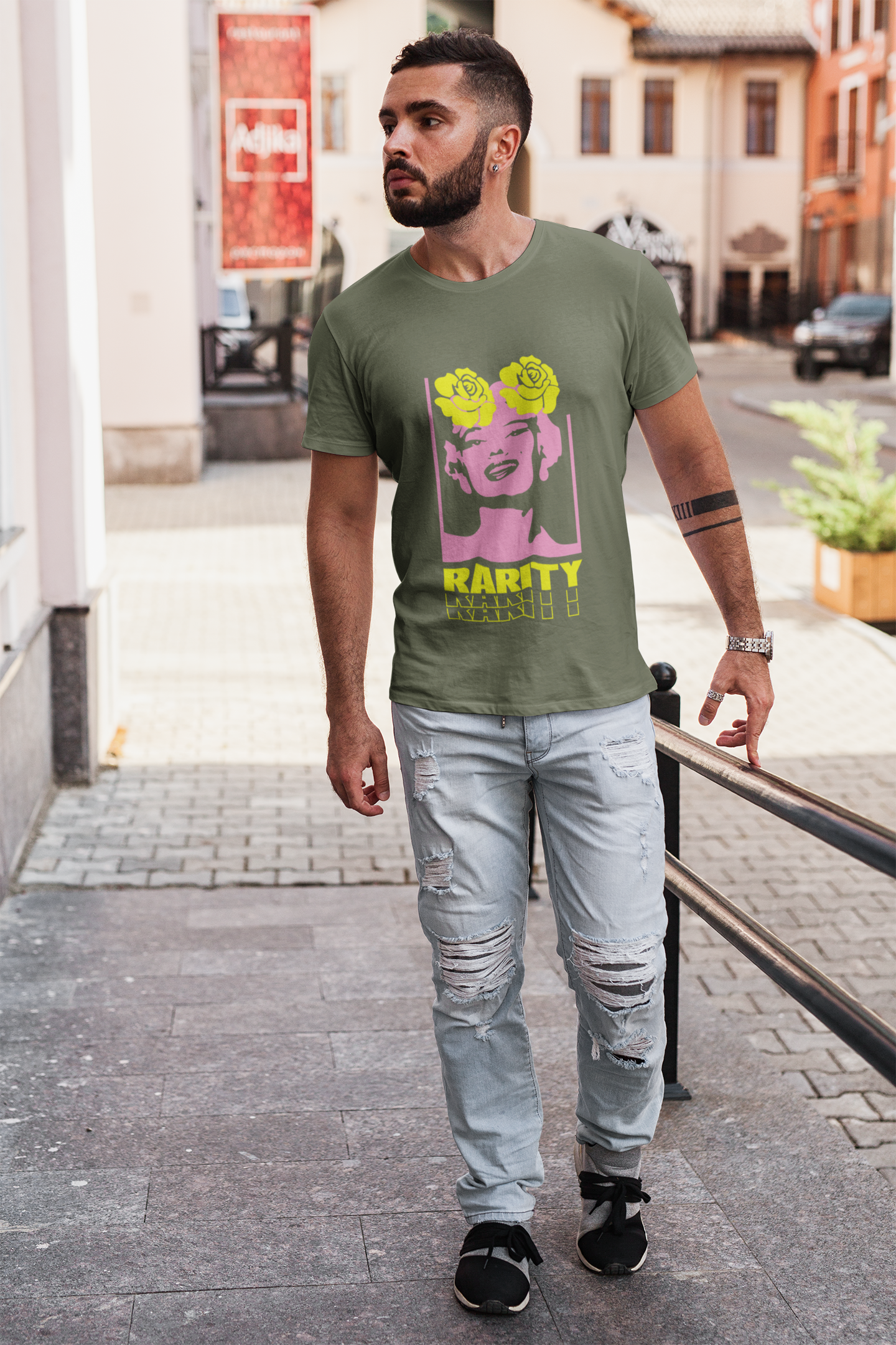 Rarity'Neon Floral Graphic Tee