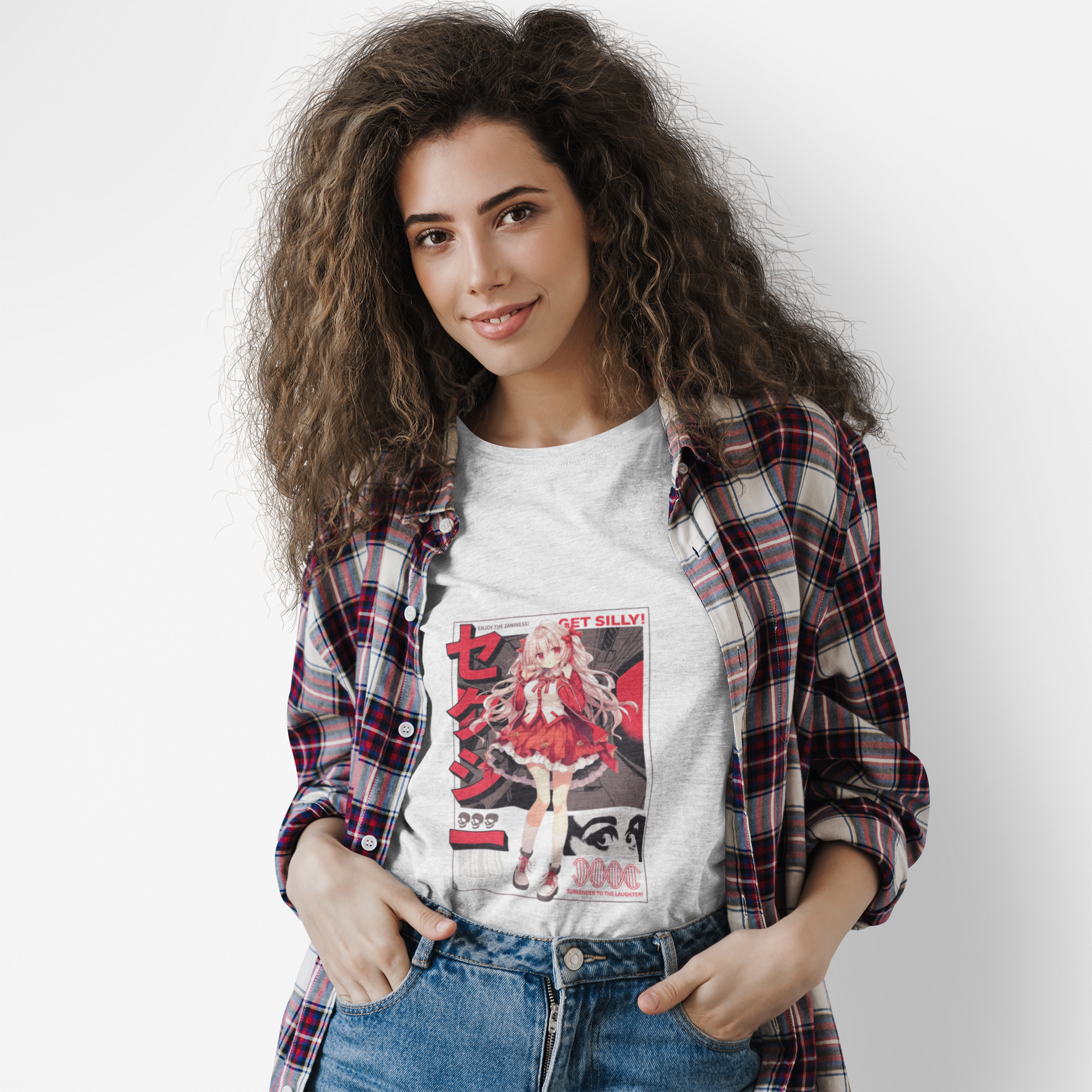 Red Harajuku Style Anime Tee