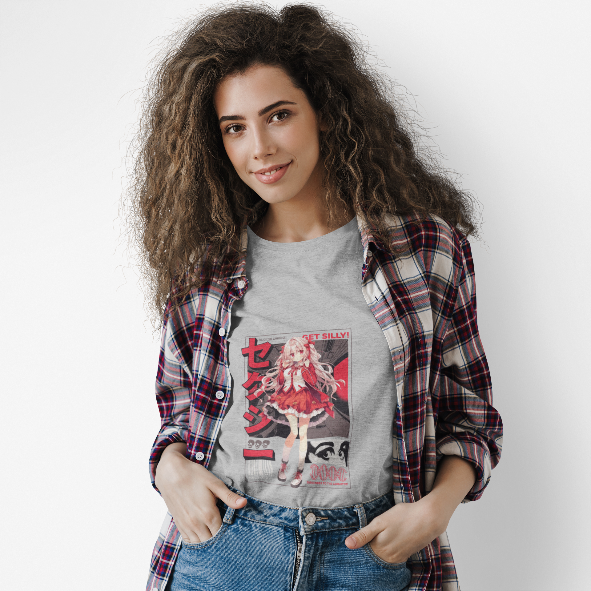 Red Harajuku Style Anime Tee