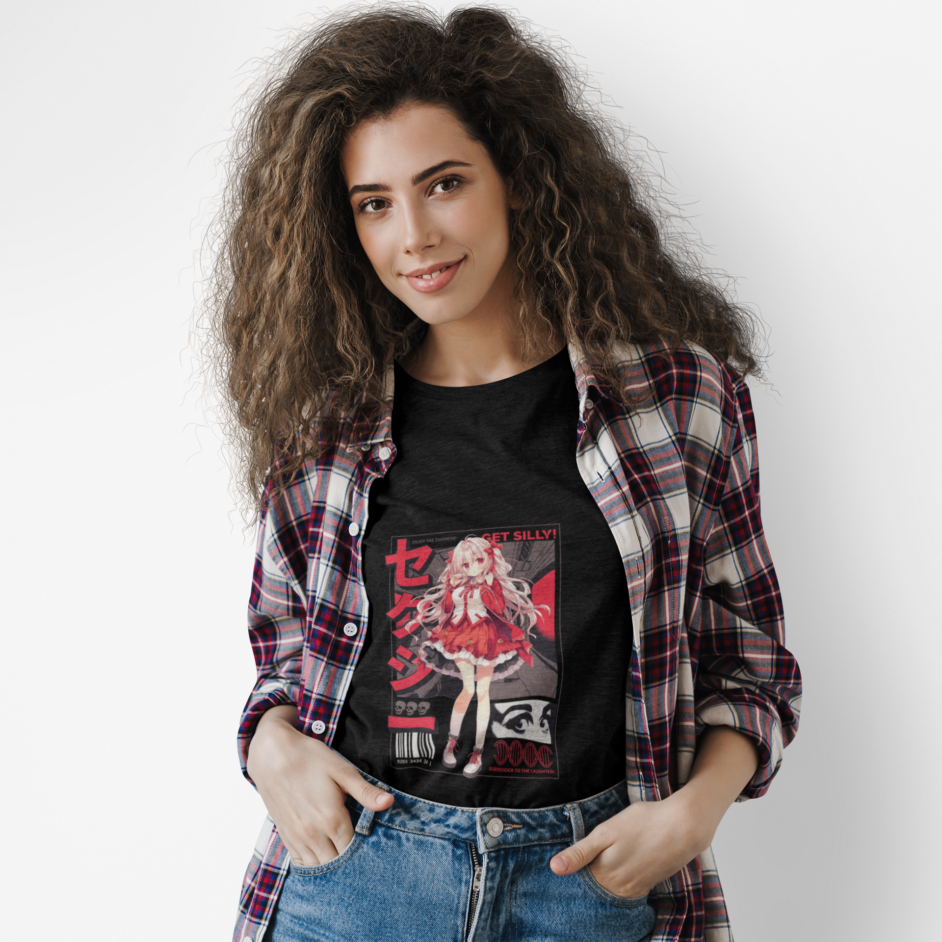 Red Harajuku Style Anime Tee