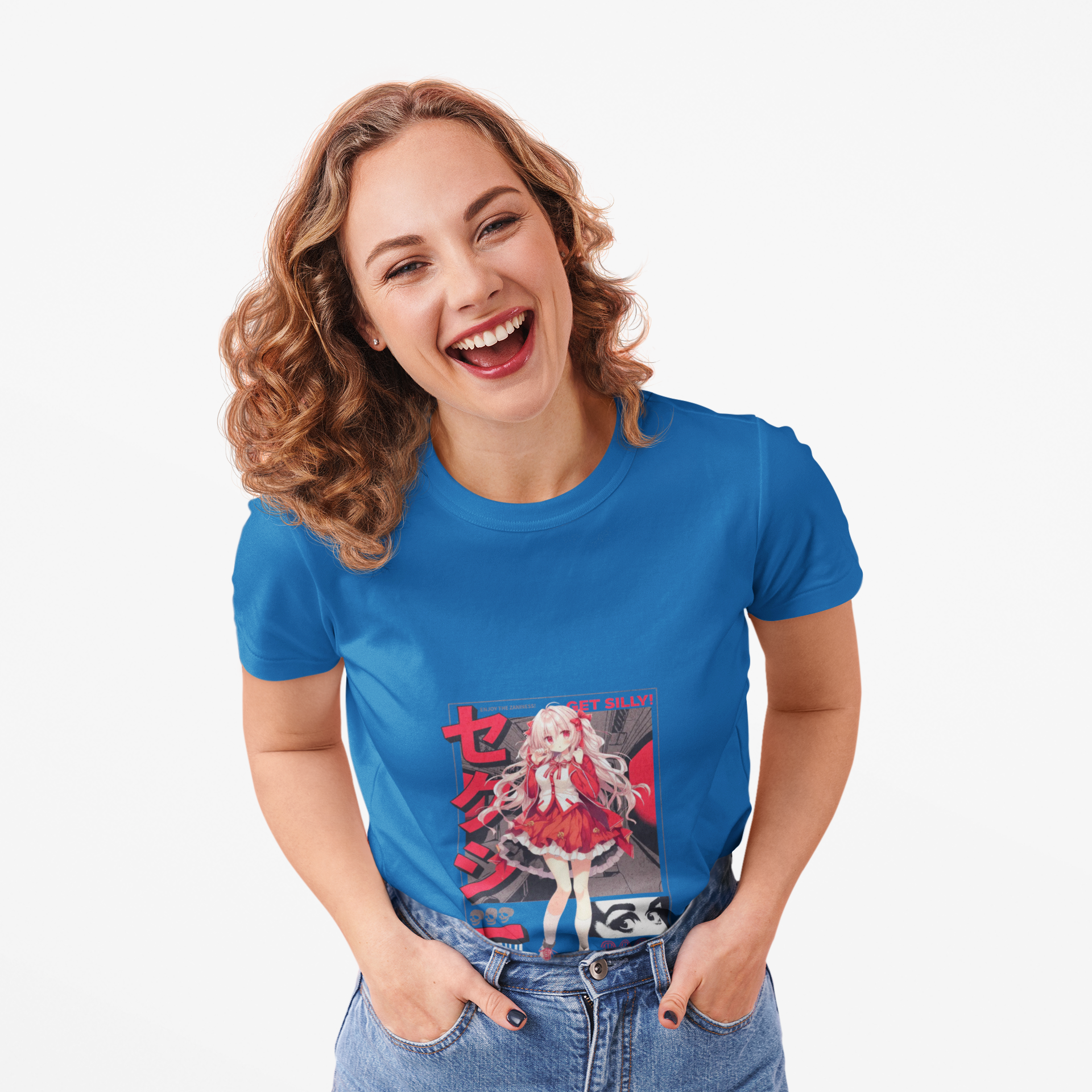 Red Harajuku Style Anime Tee