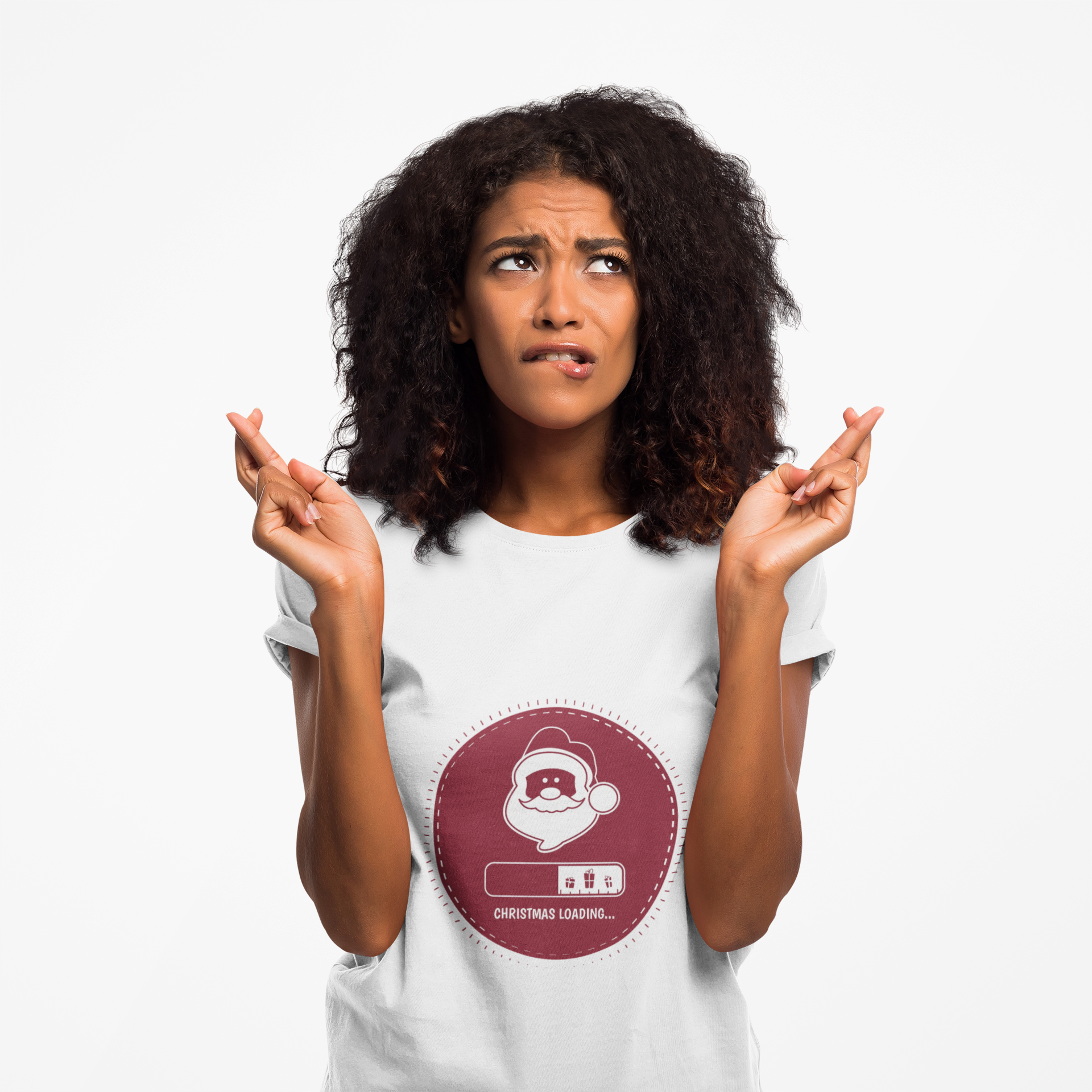 Christmas Santa Progress Bar Holiday Tee