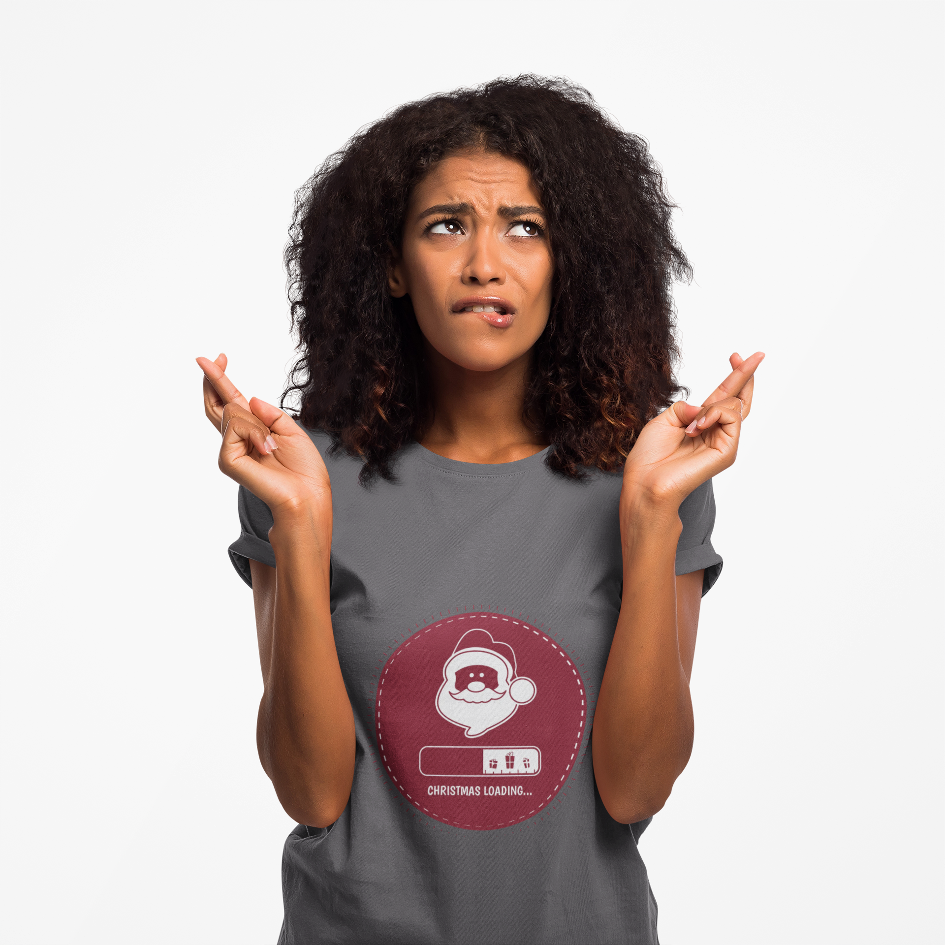 Christmas Santa Progress Bar Holiday Tee