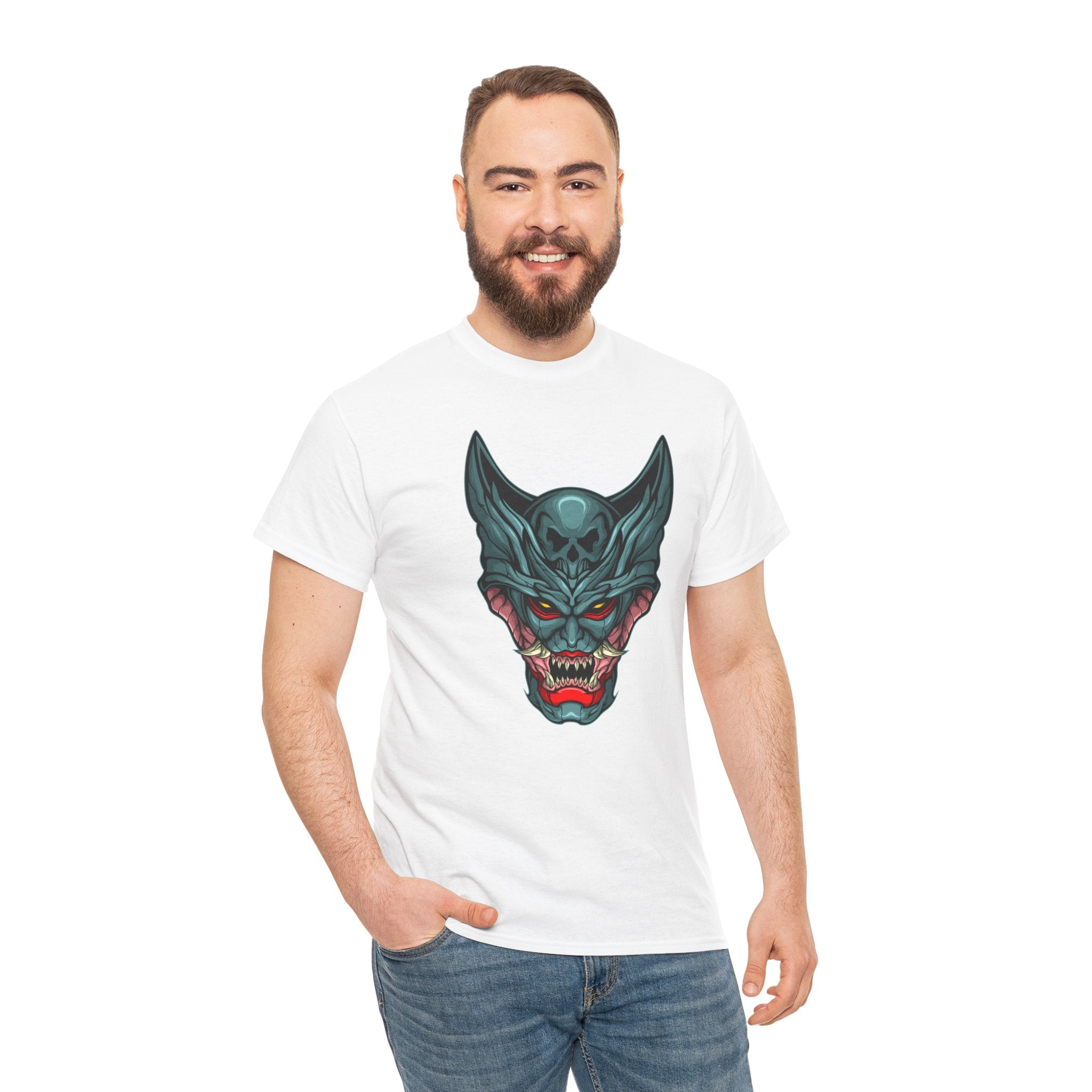 Demonic Bat Mask Graphic Tee