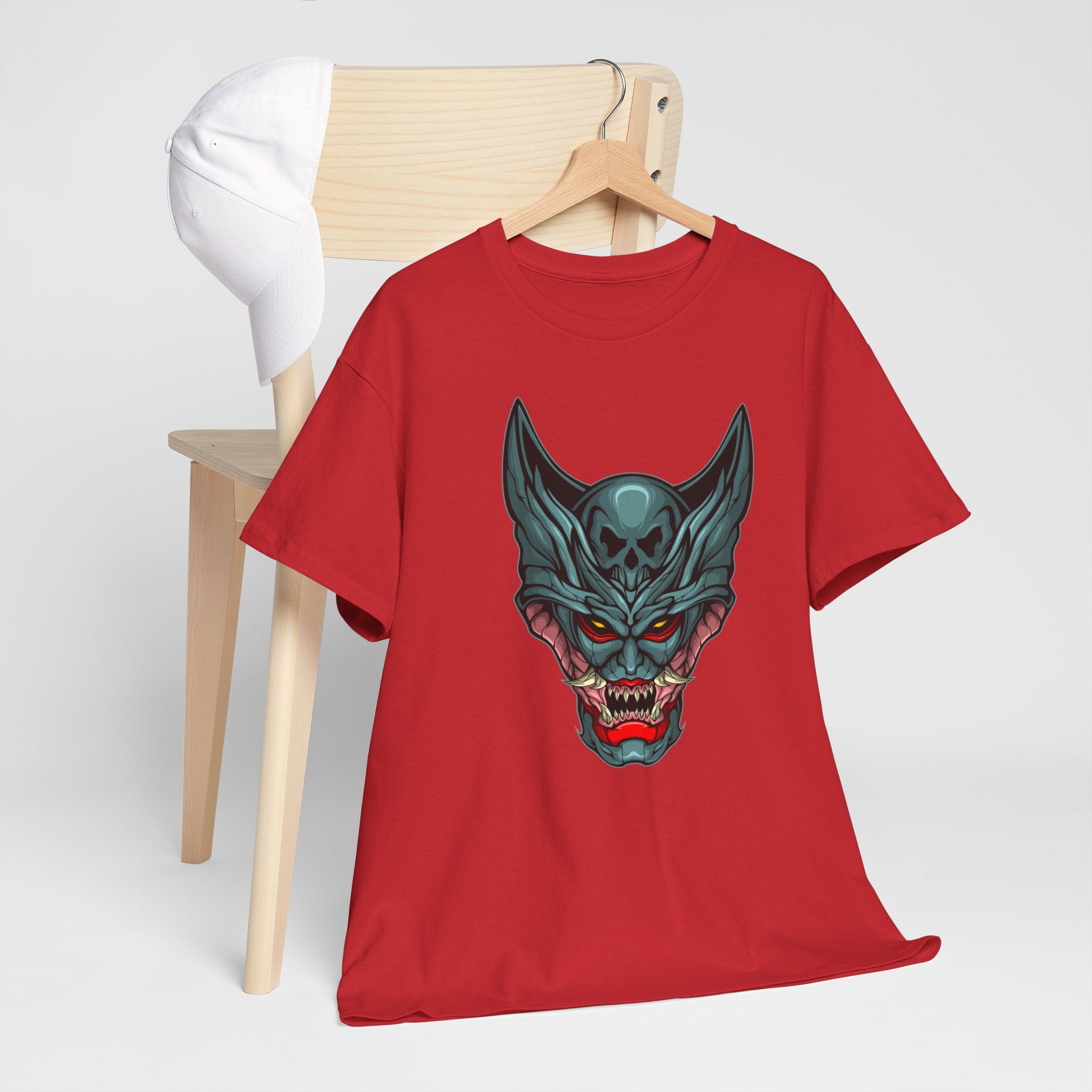 Demonic Bat Mask Graphic Tee