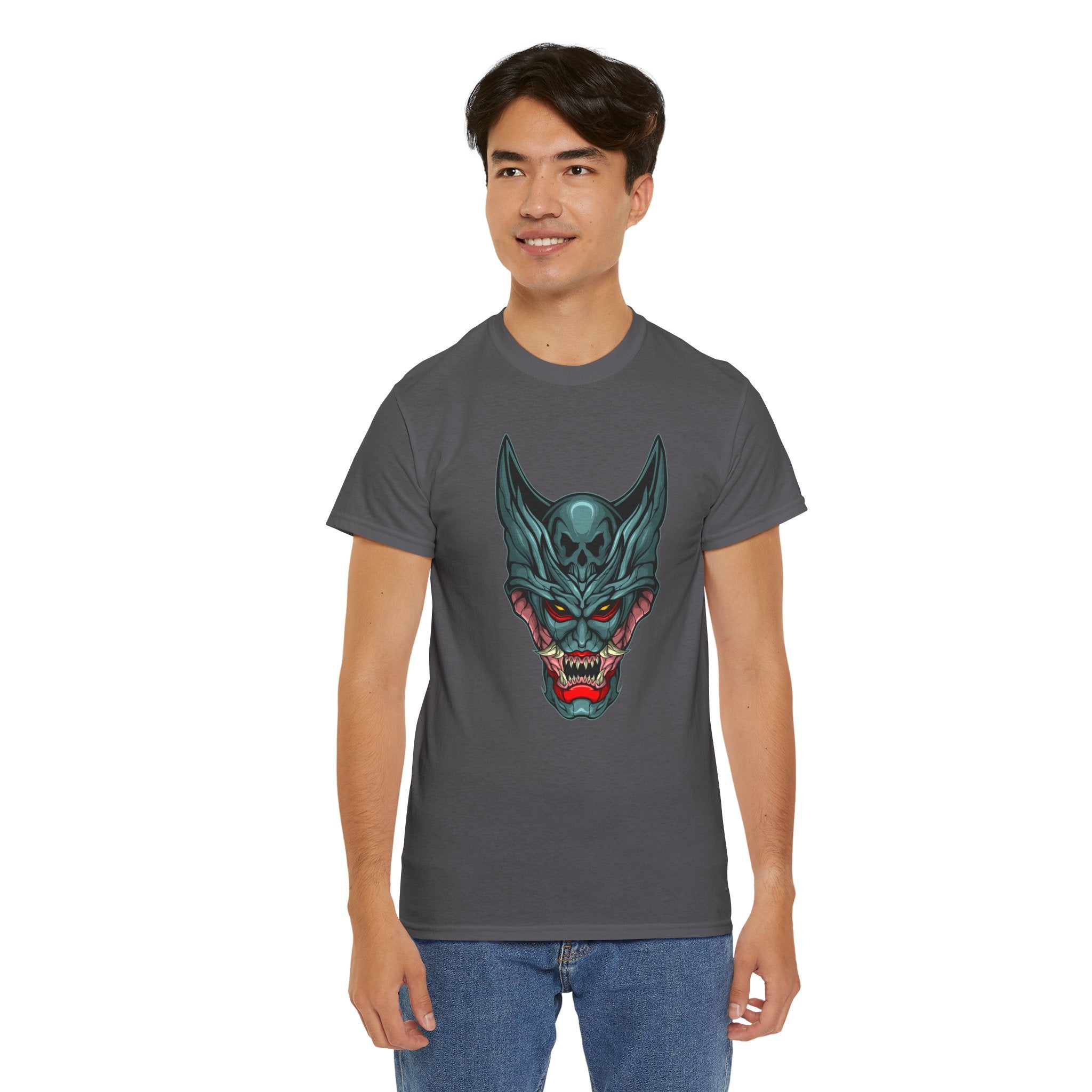 Demonic Bat Mask Graphic Tee