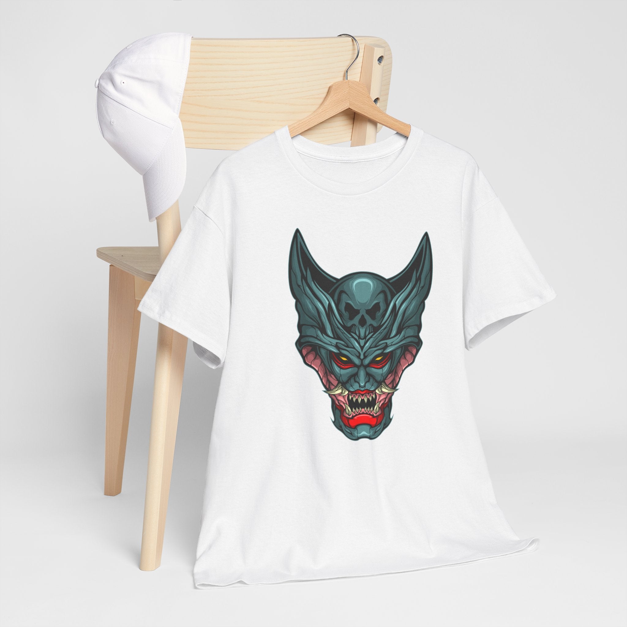 Demonic Bat Mask Graphic Tee