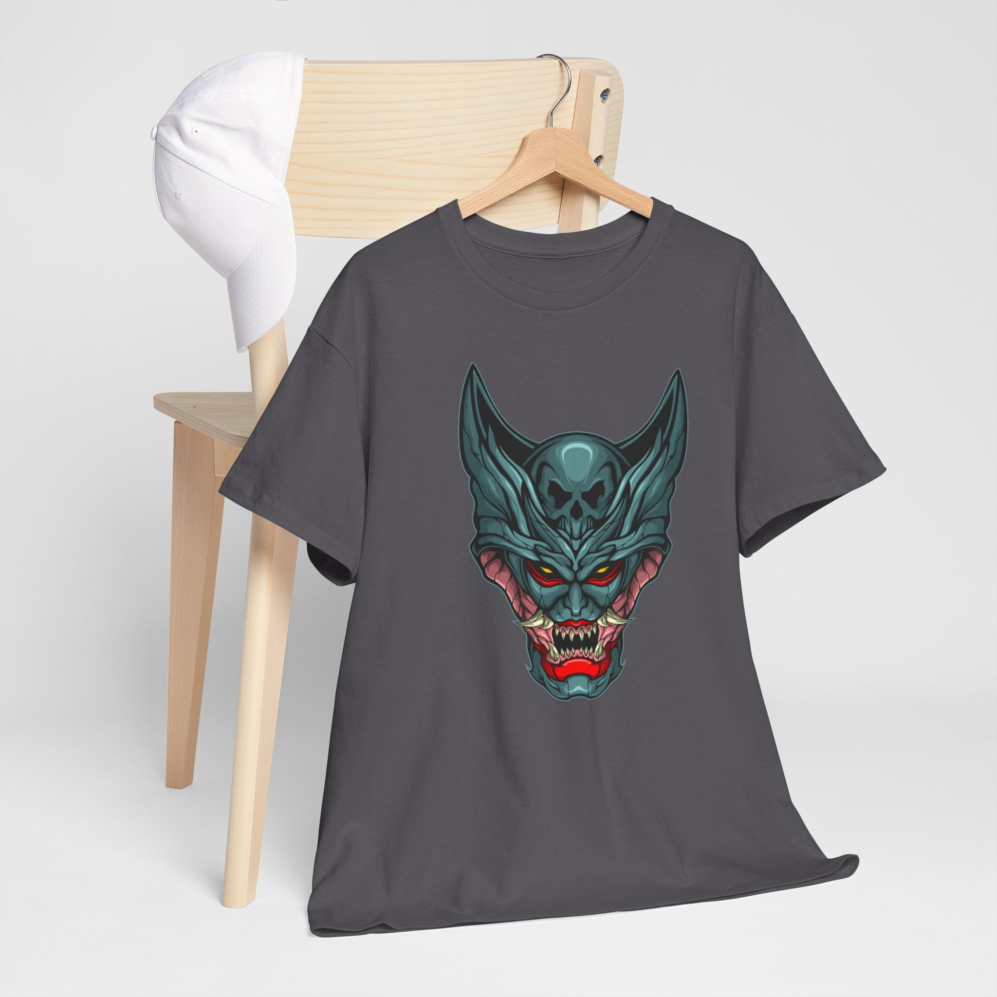 Demonic Bat Mask Graphic Tee