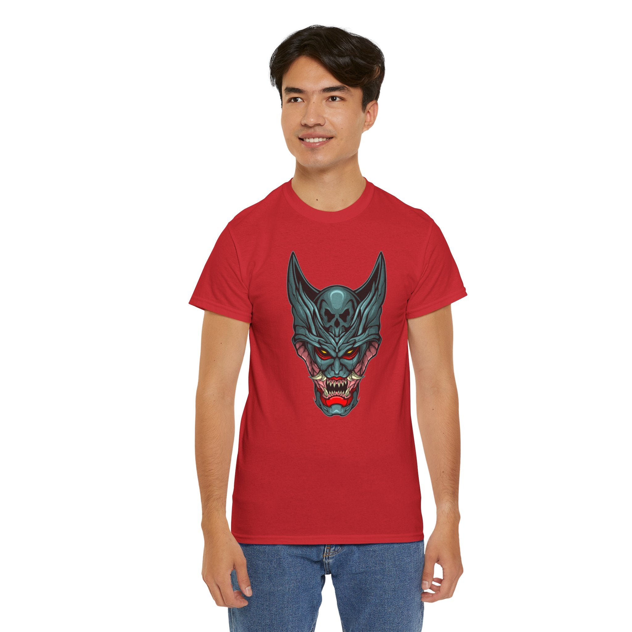Demonic Bat Mask Graphic Tee
