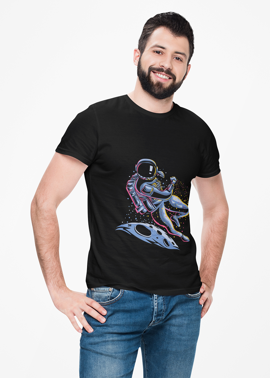 Astronaut Surfing Graphic Tee