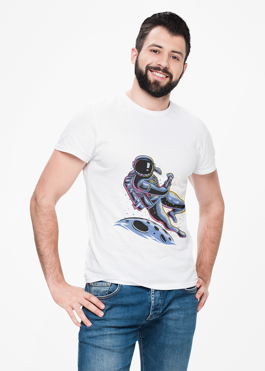 Astronaut Surfing Graphic Tee
