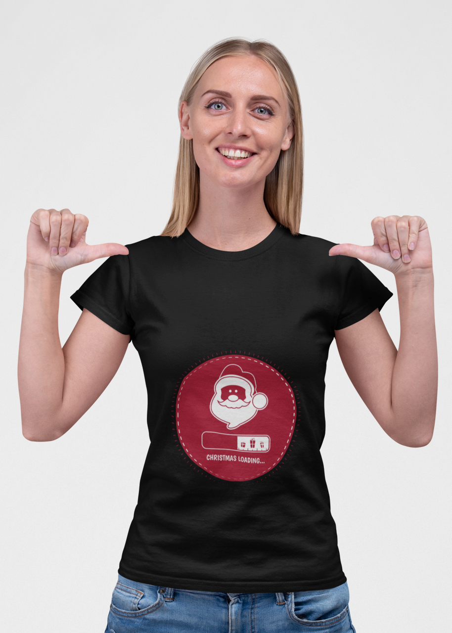 Christmas Santa Progress Bar Holiday Tee