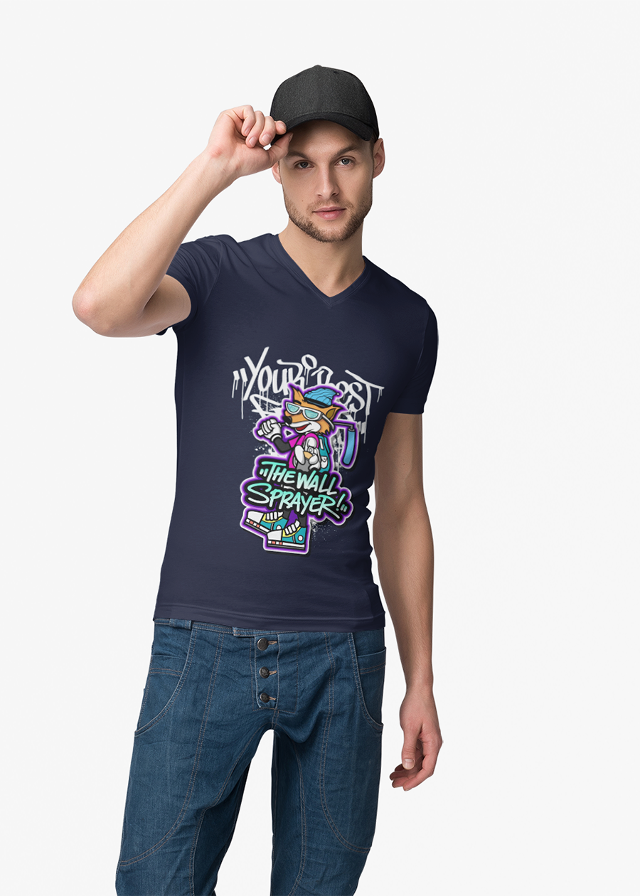 Graffiti Cat The Wall Sprayer Tee