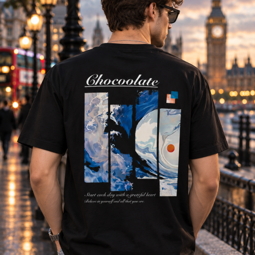 IRAYA Abstract Blue Panels for Men
