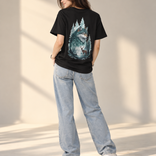 IRAYA Wolf and Deer Forest for Woman